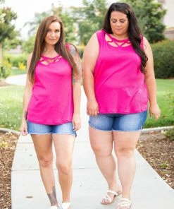 Boutique Simplified Criss Cross You Don't Stop - Fuchsia 9 Boutique Simplified Criss Cross You Don't Stop - Fuchsia