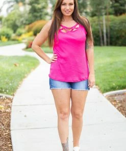 Boutique Simplified Criss Cross You Don't Stop - Fuchsia 11 Boutique Simplified Criss Cross You Don't Stop - Fuchsia