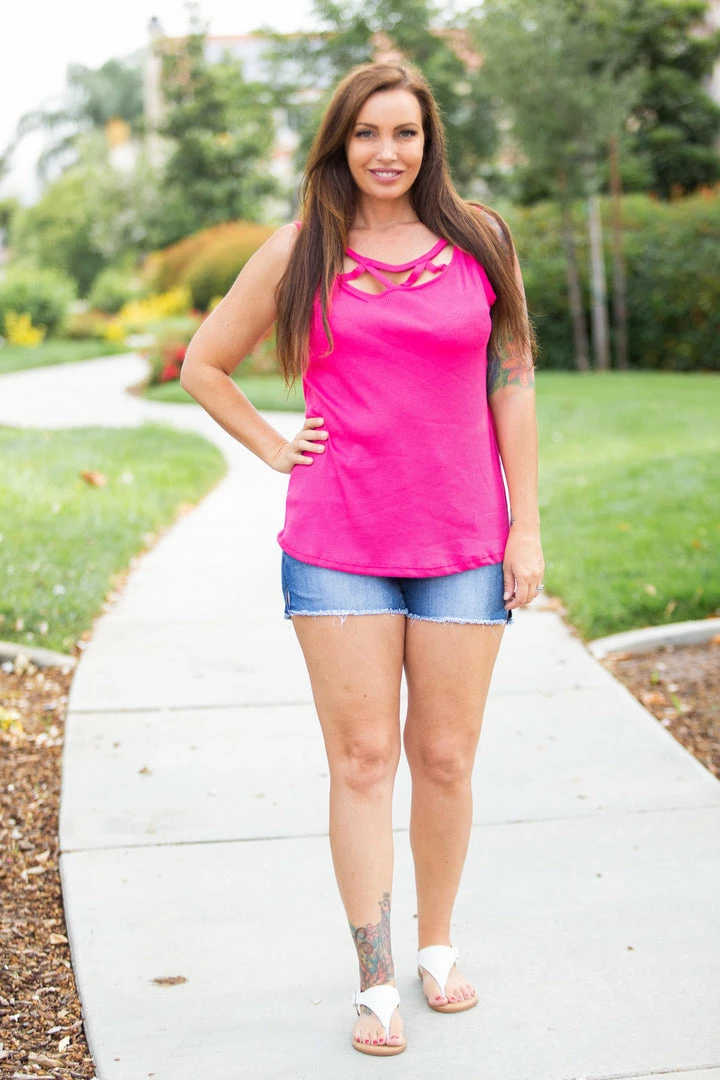 Boutique Simplified Criss Cross You Don't Stop - Fuchsia 5 Boutique Simplified Criss Cross You Don't Stop - Fuchsia