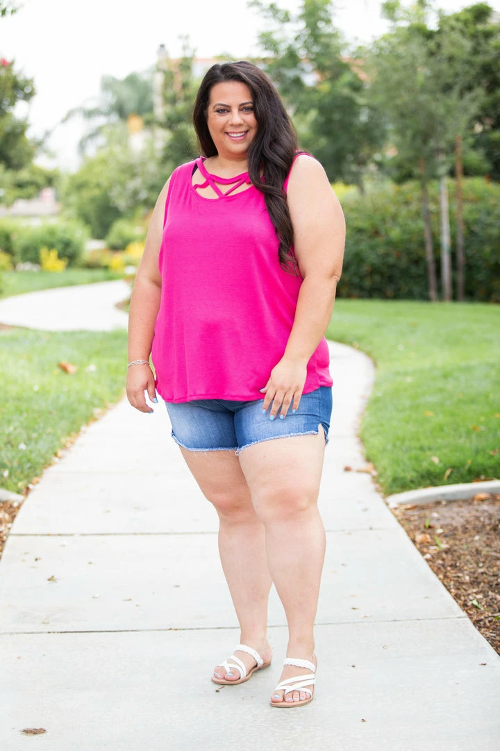 Boutique Simplified Criss Cross You Don't Stop - Fuchsia 7 Boutique Simplified Criss Cross You Don't Stop - Fuchsia