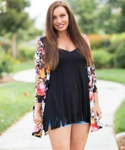 Boutique Simplified Swooning Open Face Kimono