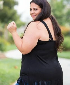 Boutique Simplified Fringed To Perfection Tunic