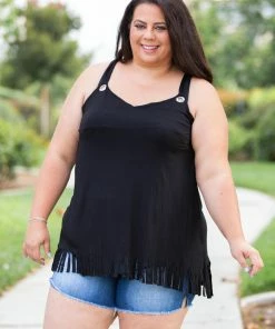 Boutique Simplified Fringed To Perfection Tunic