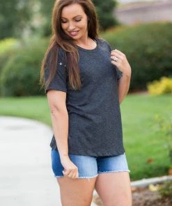 Boutique Simplified You're One Of A Kind Short Sleeve Top