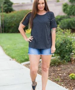 Boutique Simplified You're One Of A Kind Short Sleeve Top