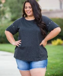 Boutique Simplified You're One Of A Kind Short Sleeve Top