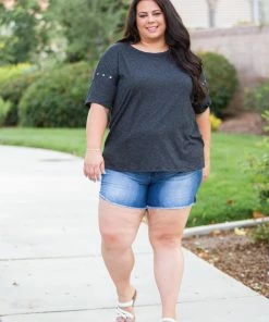 Boutique Simplified You're One Of A Kind Short Sleeve Top