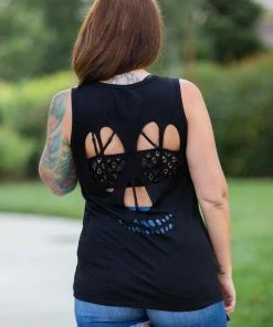 Boutique Simplified Bad To The Bone Sleeveless Top