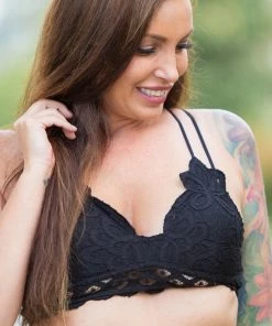 Boutique Simplified Opal Bralette - Black