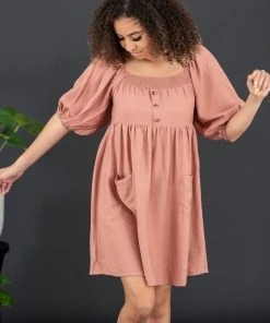 Trendsi I Promise Puff Sleeve Dress Apparel