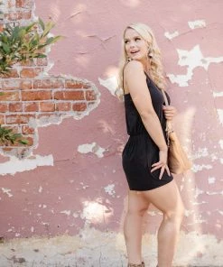 No Ship Drop Ship Still Waters Black Romper