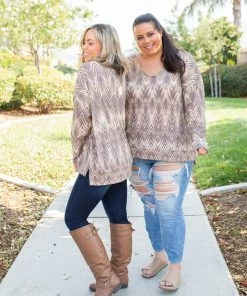 Boutique Simplified Chocolate Delight Long Sleeve Top