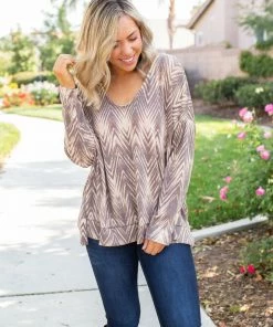 Boutique Simplified Chocolate Delight Long Sleeve Top