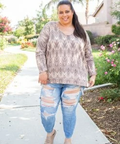 Boutique Simplified Chocolate Delight Long Sleeve Top