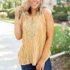 Boutique Simplified Make A Statement Sleeveless Top