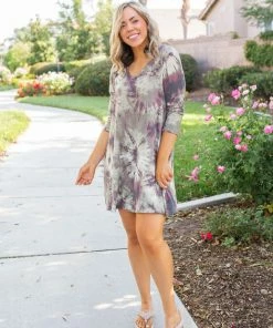 Boutique Simplified Olive Martini Swing Dress