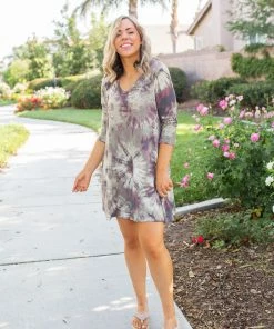 Boutique Simplified Olive Martini Swing Dress
