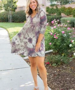 Boutique Simplified Olive Martini Swing Dress