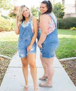 Boutique Simplified Perfect Distressed Overalls