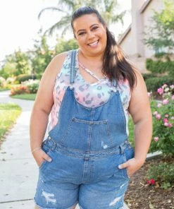 Boutique Simplified Perfect Distressed Overalls
