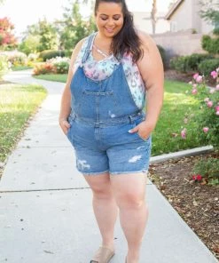 Boutique Simplified Perfect Distressed Overalls