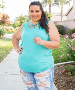 Boutique Simplified Criss Cross You Don't Stop - Mint