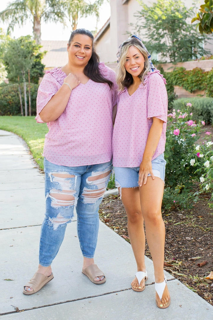 Boutique Simplified Polka My Dot Short Sleeve Top 3 Boutique Simplified Polka My Dot Short Sleeve Top