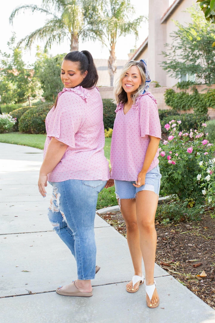 Boutique Simplified Polka My Dot Short Sleeve Top 4 Boutique Simplified Polka My Dot Short Sleeve Top