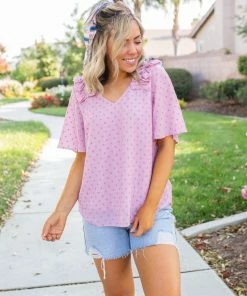 Boutique Simplified Polka My Dot Short Sleeve Top 12 Boutique Simplified Polka My Dot Short Sleeve Top