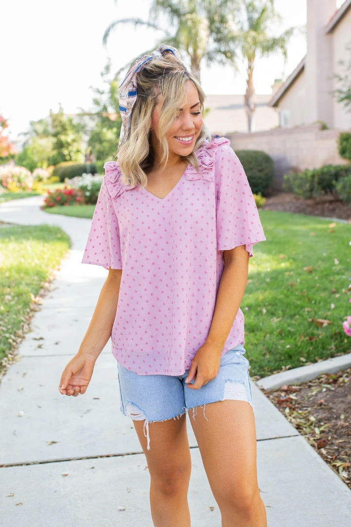 Boutique Simplified Polka My Dot Short Sleeve Top 5 Boutique Simplified Polka My Dot Short Sleeve Top