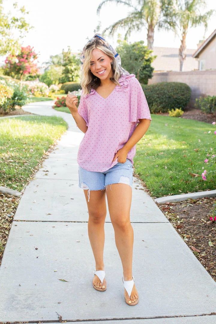 Boutique Simplified Polka My Dot Short Sleeve Top 6 Boutique Simplified Polka My Dot Short Sleeve Top