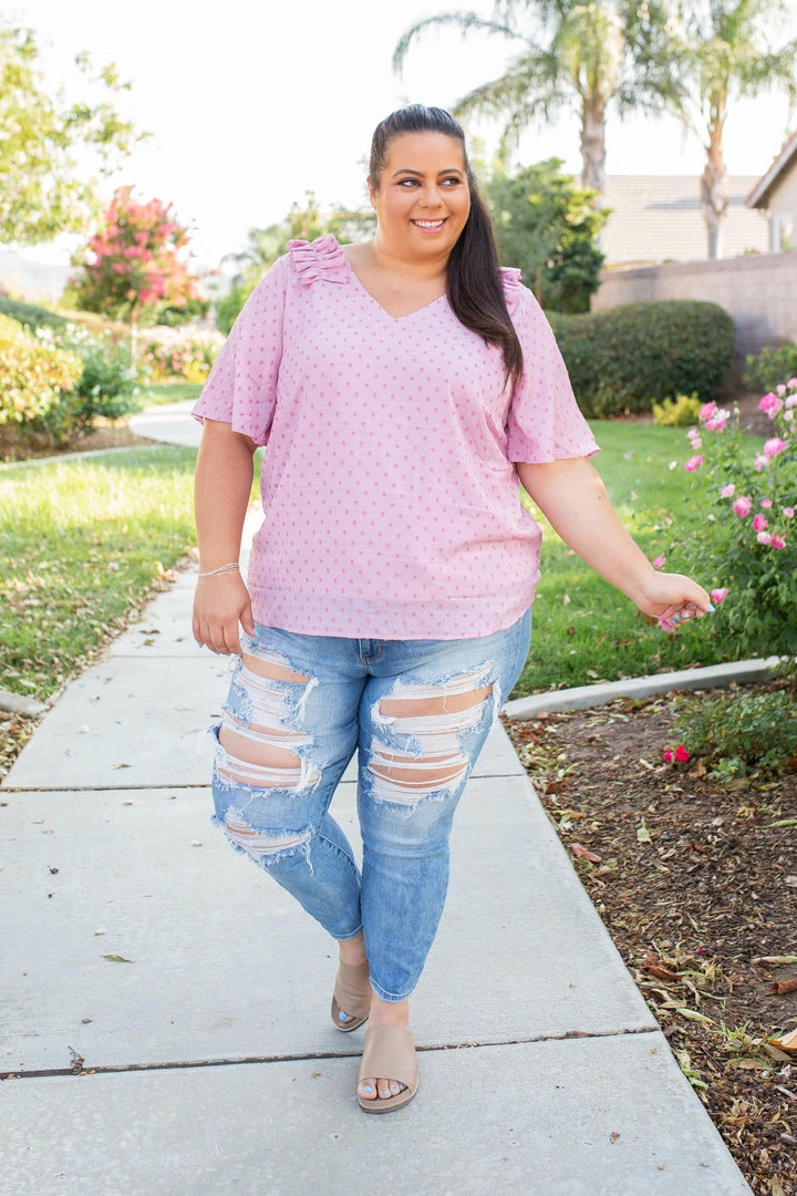 Boutique Simplified Polka My Dot Short Sleeve Top 8 Boutique Simplified Polka My Dot Short Sleeve Top