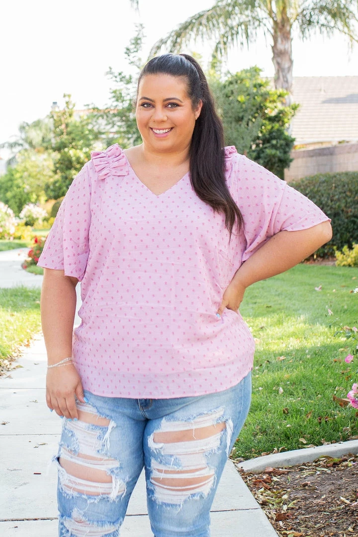 Boutique Simplified Polka My Dot Short Sleeve Top 2 Boutique Simplified Polka My Dot Short Sleeve Top