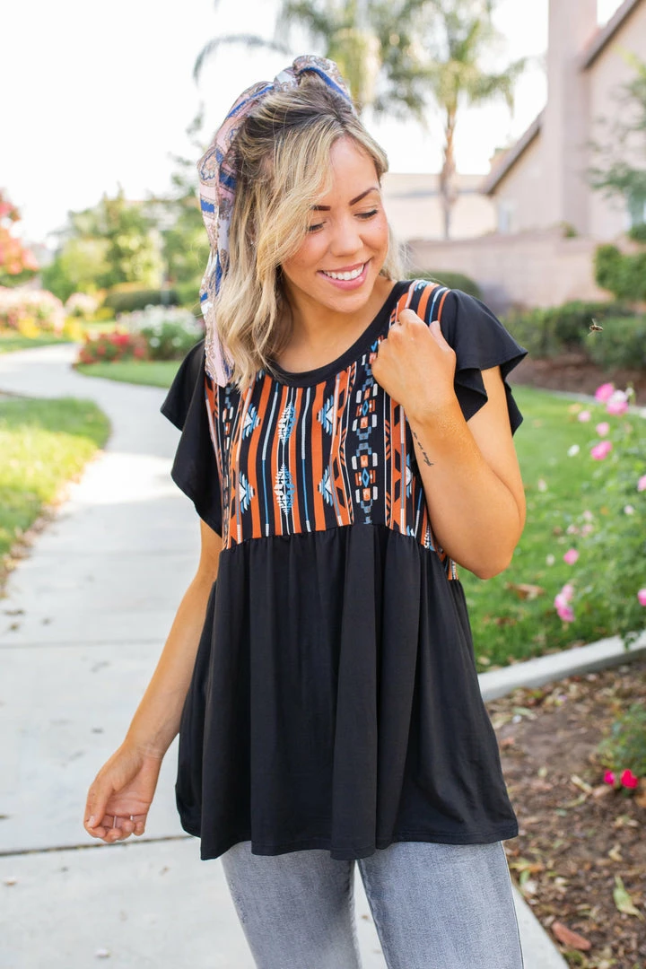 Boutique Simplified Desert Nights Flutter Sleeve 3 Boutique Simplified Desert Nights Flutter Sleeve