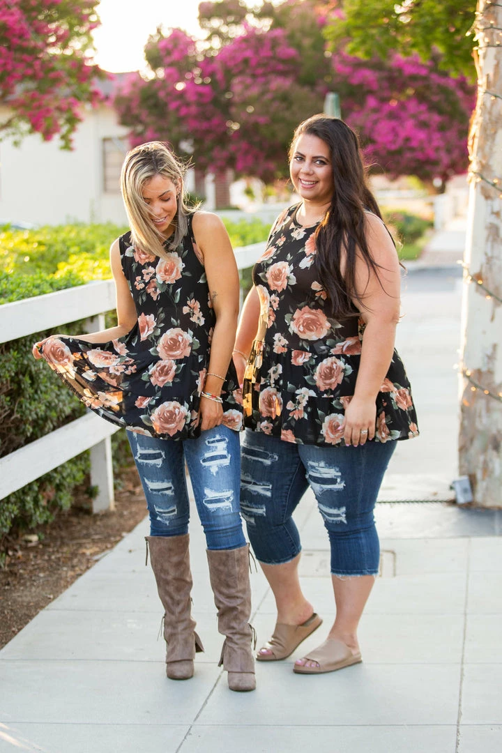 Boutique Simplified Rustic Rose Sleeveless Top 3 Boutique Simplified Rustic Rose Sleeveless Top