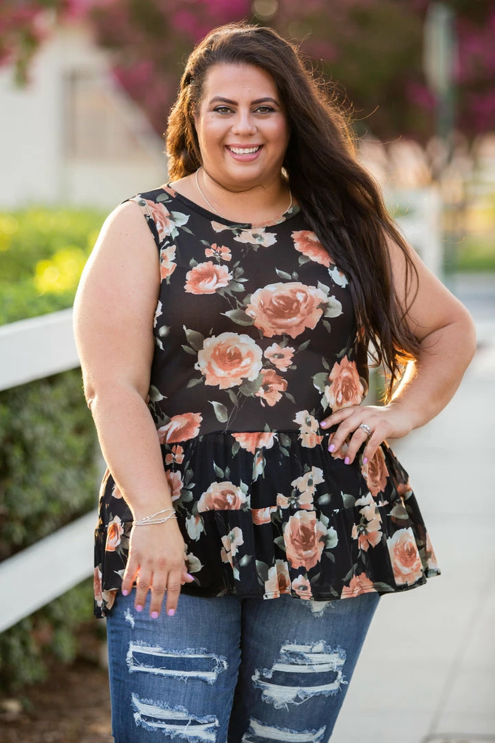 Boutique Simplified Rustic Rose Sleeveless Top 6 Boutique Simplified Rustic Rose Sleeveless Top