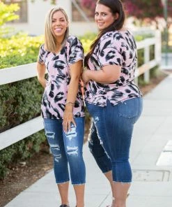 Boutique Simplified Fond Of You Short Sleeve Top