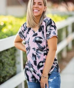 Boutique Simplified Fond Of You Short Sleeve Top