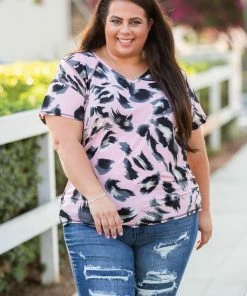 Boutique Simplified Fond Of You Short Sleeve Top