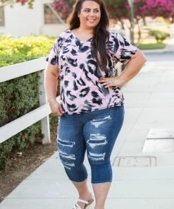 Boutique Simplified Fond Of You Short Sleeve Top