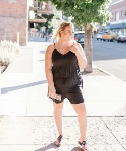 No Ship Drop Ship Still Waters Black Romper