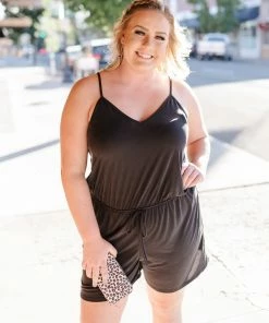 No Ship Drop Ship Still Waters Black Romper