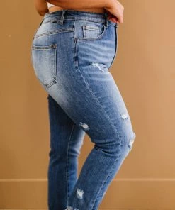 Trendsi Apparel RISEN Simone High Rise Distressed Raw Hem Skinny Jeans