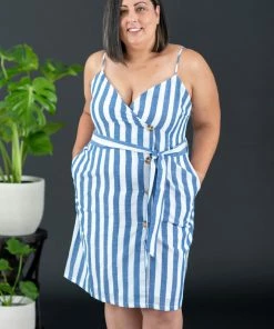 Trendsi Apparel Never Let Go Striped Sleeveless Dress