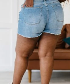 Trendsi Judy Blue Penny Full Size High-Waisted Distressed Shorts Apparel 13 Trendsi Judy Blue Penny Full Size High-Waisted Distressed Shorts Apparel