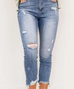 Trendsi Apparel RISEN Simone High Rise Distressed Raw Hem Skinny Jeans 13 Trendsi Apparel RISEN Simone High Rise Distressed Raw Hem Skinny Jeans