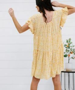 Trendsi Fresh As A Daisy Floral Tiered Mini Dress Apparel