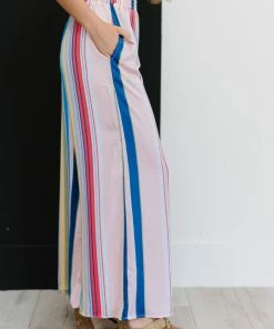 Trendsi Apparel Striped Satin Pants