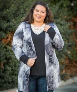 Boutique Simplified Faded To Perfection Kimono Cardigan