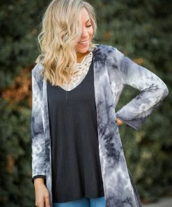 Boutique Simplified Faded To Perfection Kimono Cardigan